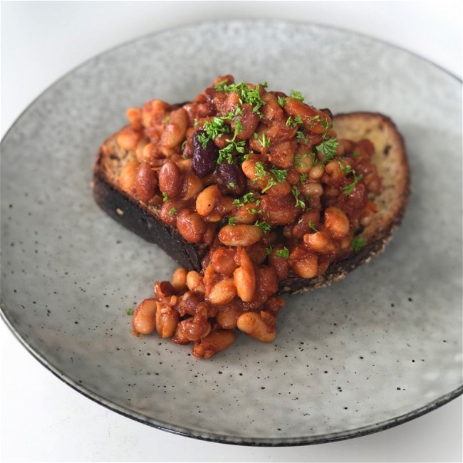 Image of Man Rub Baked Beans