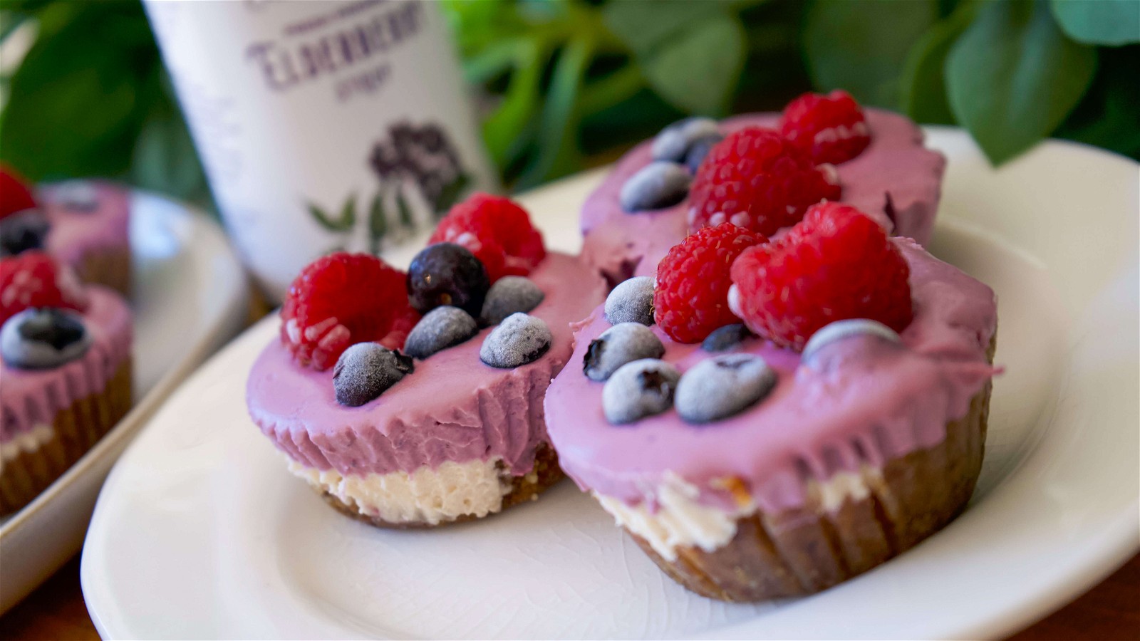 Image of Plant-based Elderberry Cheesecake Bites