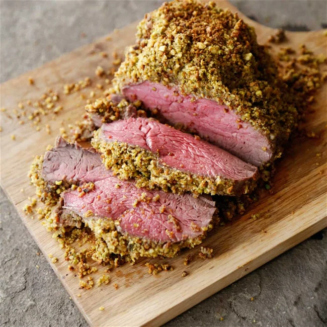 Image of Pistachio & Parmesan Herb Encrusted Beef Tenderloin