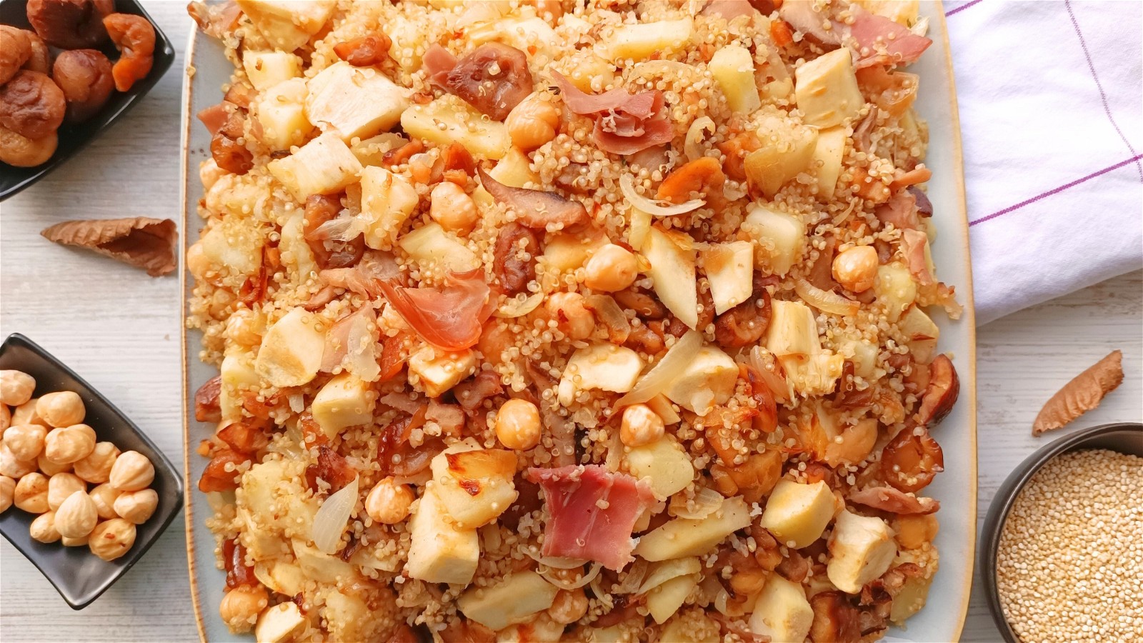 Image of Quinoa champignons panais châtaigne – une recette forestière