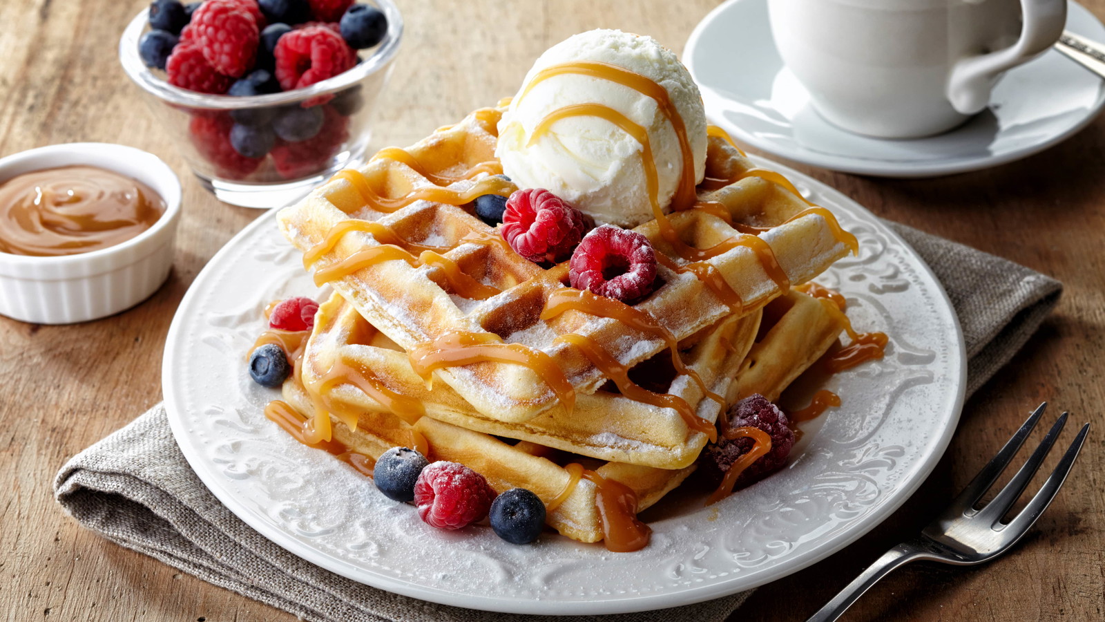 Image of Golden Delights: Classic Vanilla Waffles