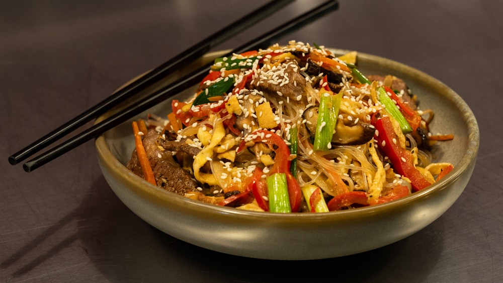 Japchae (Korean noodles)
