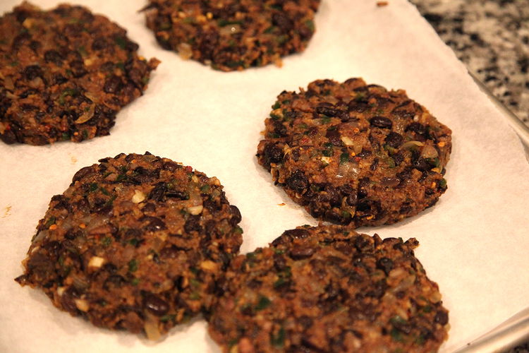 Image of Then just mix everything together, shape the goopy mix into...