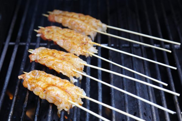 Image of Once those are off the grill and wrapped we can add the lobster tails. I start with the bottom side down first, but you do you. I don’t think it really matters.