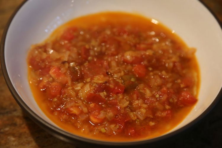 Image of Set the tomatoes aside in a bowl and rinse out...