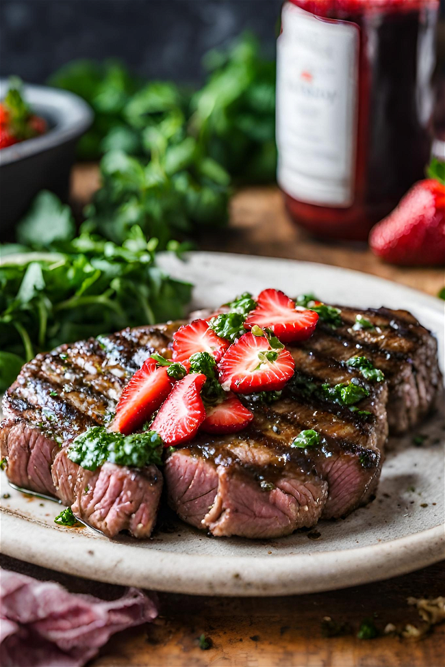 Image of Steak With Strawberry Chimichurri