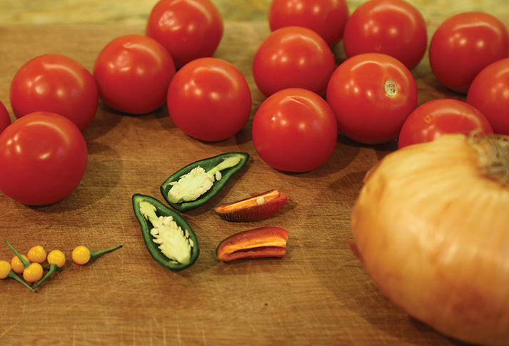 Image of Chop all the veggies in to bits. Combine all ingredients into a bowl. Yes, it’s that easy. I like to let it sit for at least an hour to let the flavors combine but if you can’t wait, dig right...