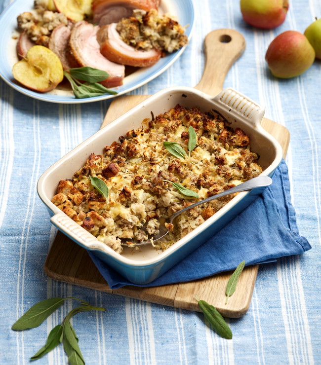 Image of Roast Pork Loin With Cheddar & Apple Stuffing