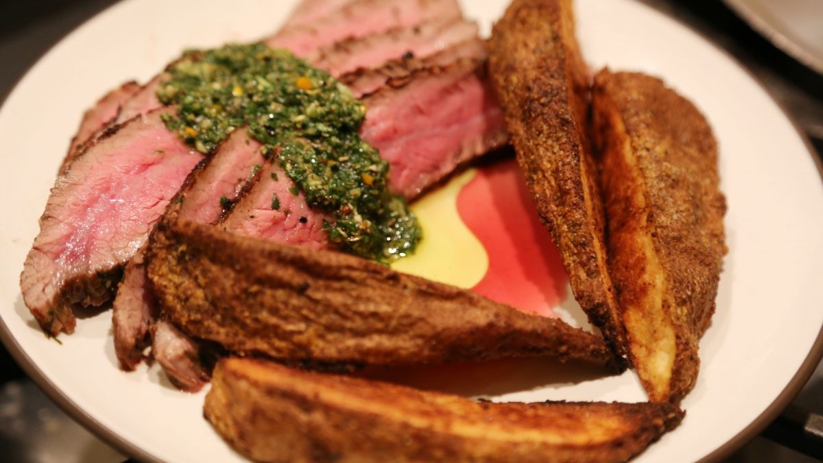 Image of Flank Steak with Aji Charapita Chimichurri