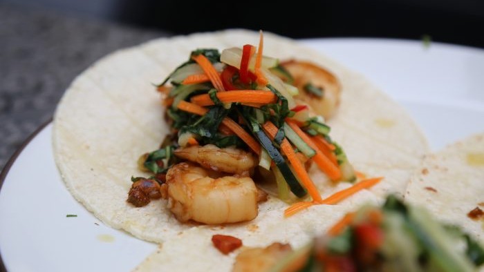 Image of TFIMB Kung Pow Shrimp Tacos