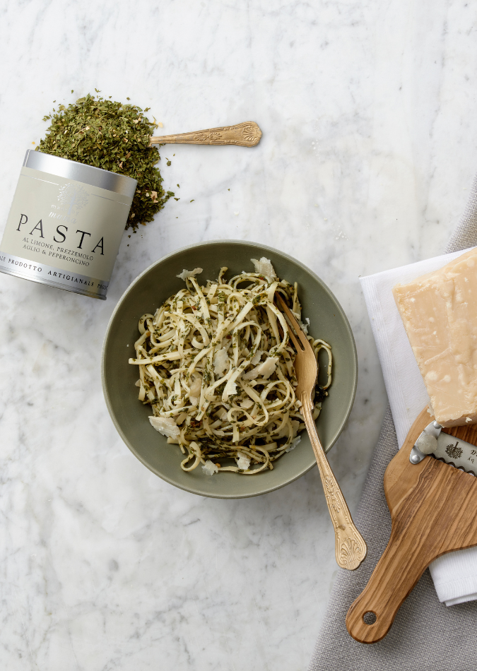 Pasta med olie og krydderier