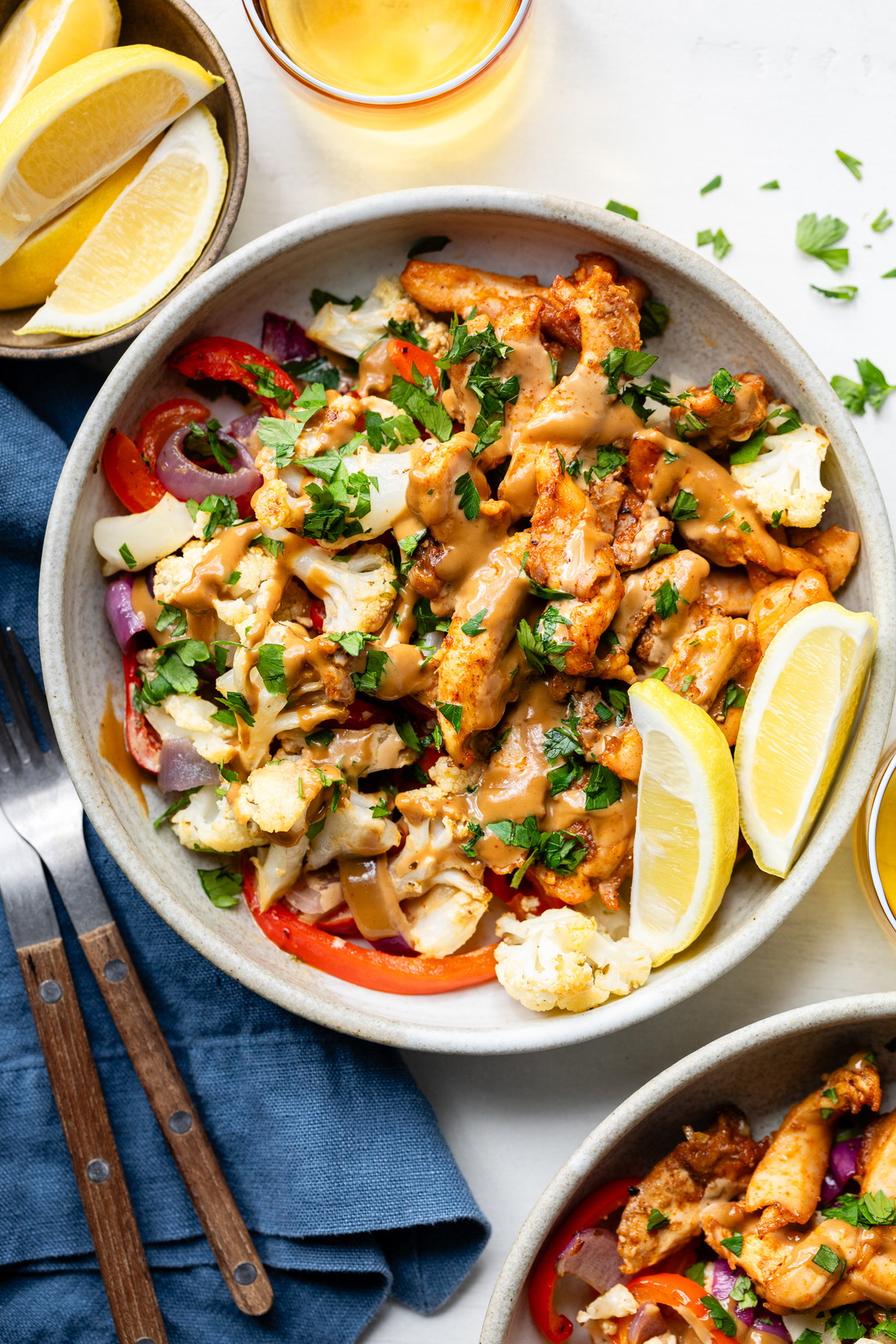 Sheet Pan Chicken and Veggies with Creamy Sesame
