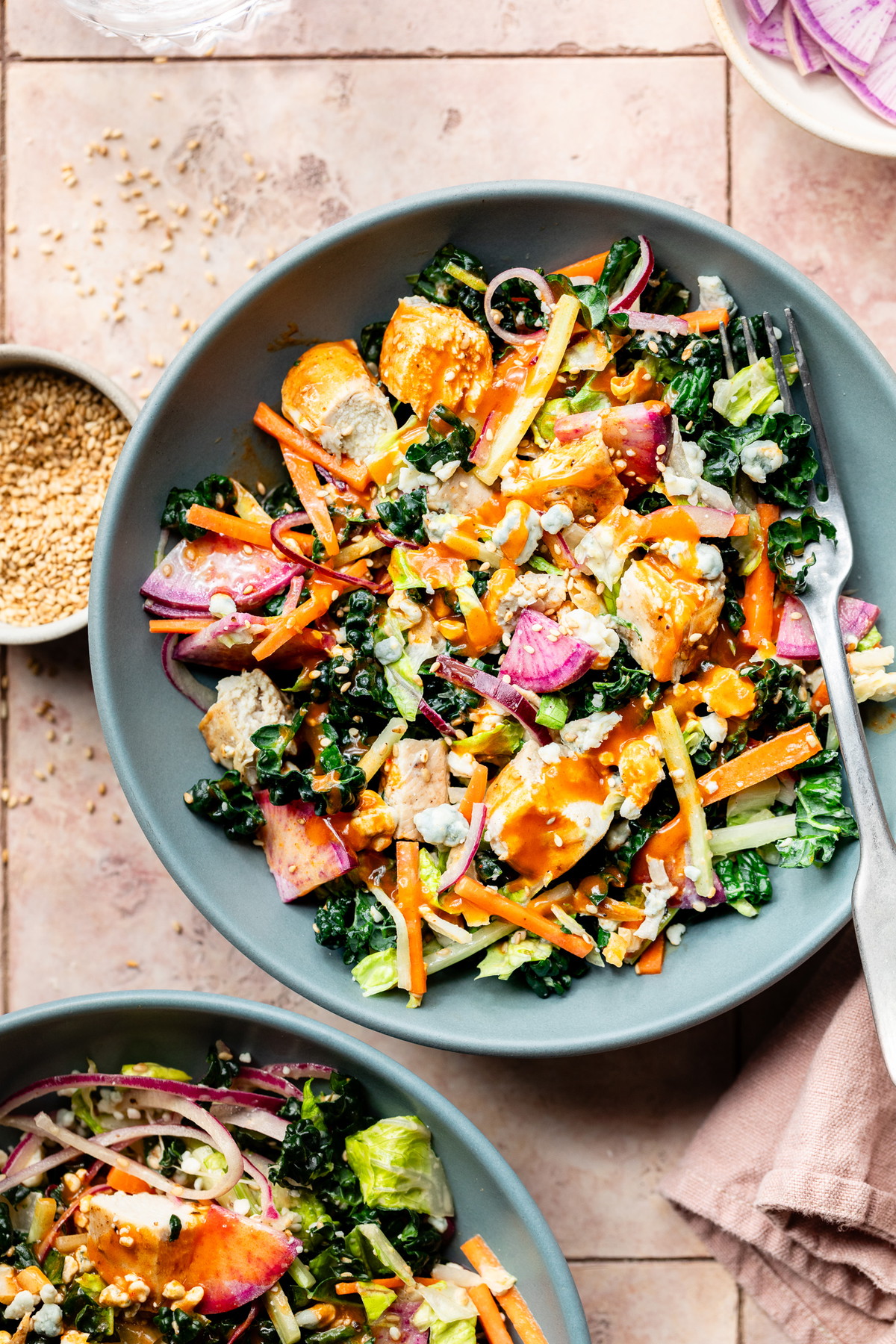 Buffalo Caesar Bowls with Za’atar Chicken