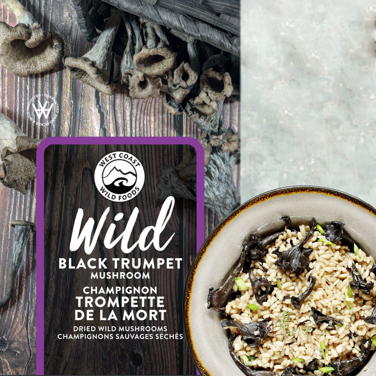 Sautéed wild black trumpet mushrooms