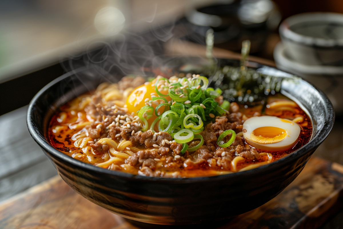 Japanische Tantanmen Ramen