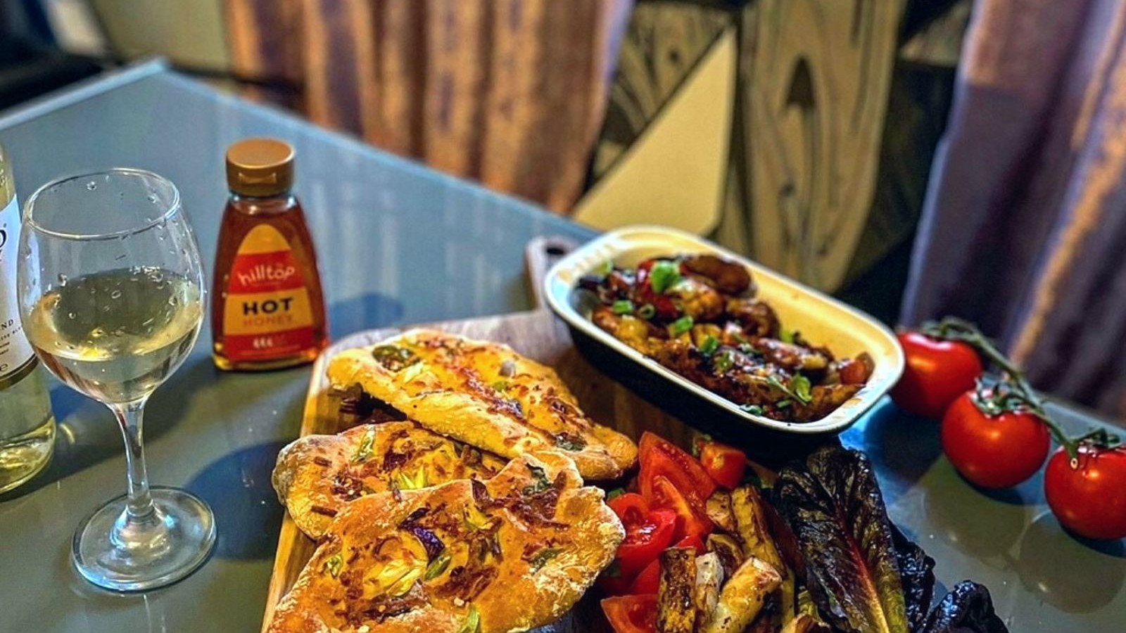 Image of Flatbread & Hot Honey Chicken 