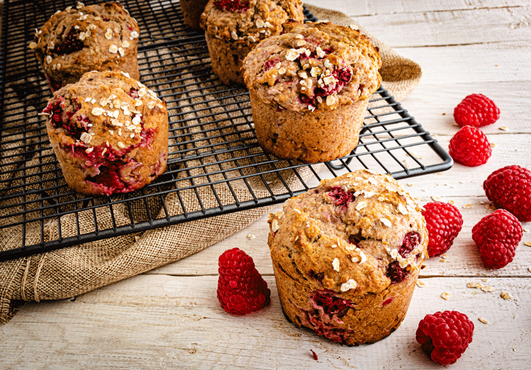 Image of Muffins à la framboise Healthy