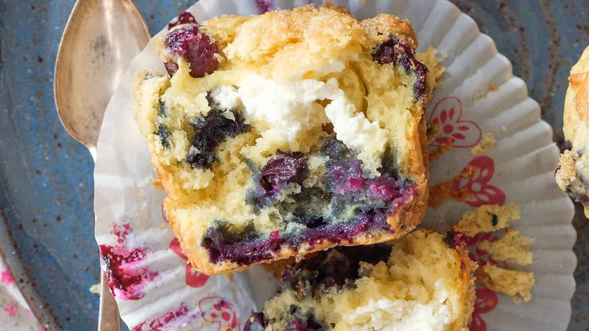 Lactose-Free Lemon Blueberry Muffins