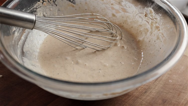 Image of Whisk the batter ingredients until smooth
