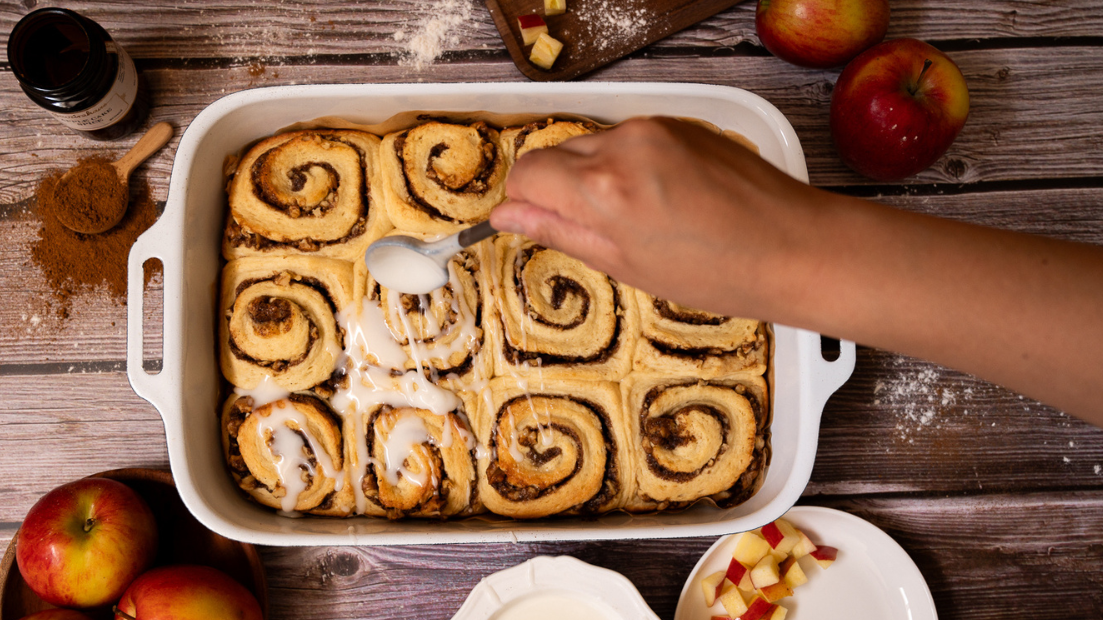 Image of Apple and Walnut Spiced Scrolls  