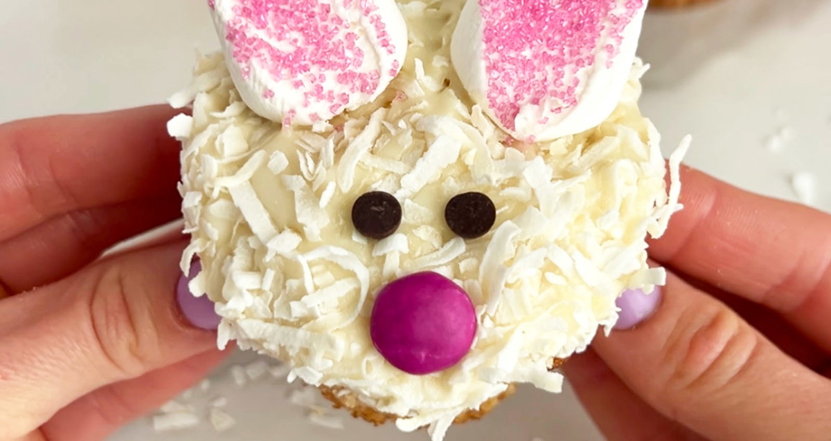 Vanilla Coconut Bunny Cupcakes | Dairy-free, Gluten-free