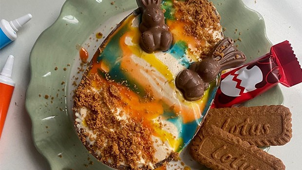Image of Biscoff Easter Egg Cheesecake