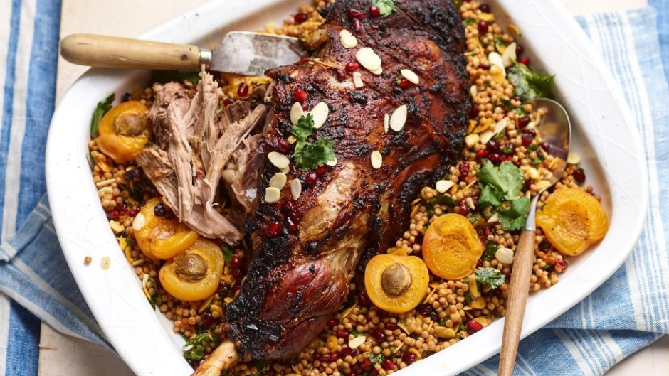 Image of Harissa and Apricot Leg of Lamb