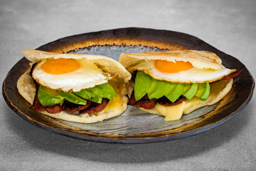 Breakfast arepas