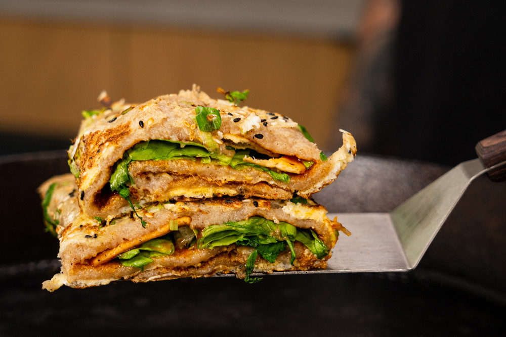 Chinese crepes (Jianbing)