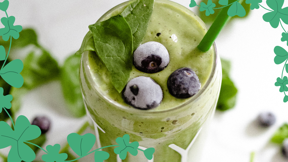 Image of Healthy green smoothie for St. Patrick's Day
