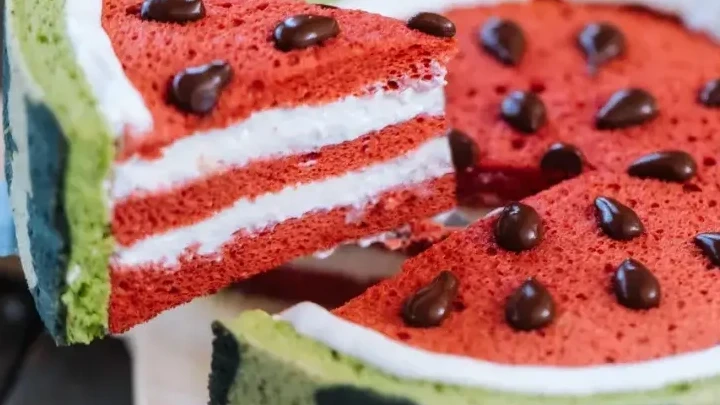 Image of Summer Fun Watermelon Chiffon Cake