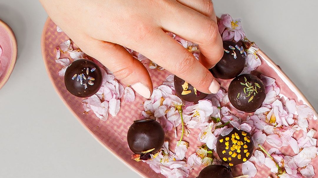 Image of Rose and Saffron Chocolate Truffles