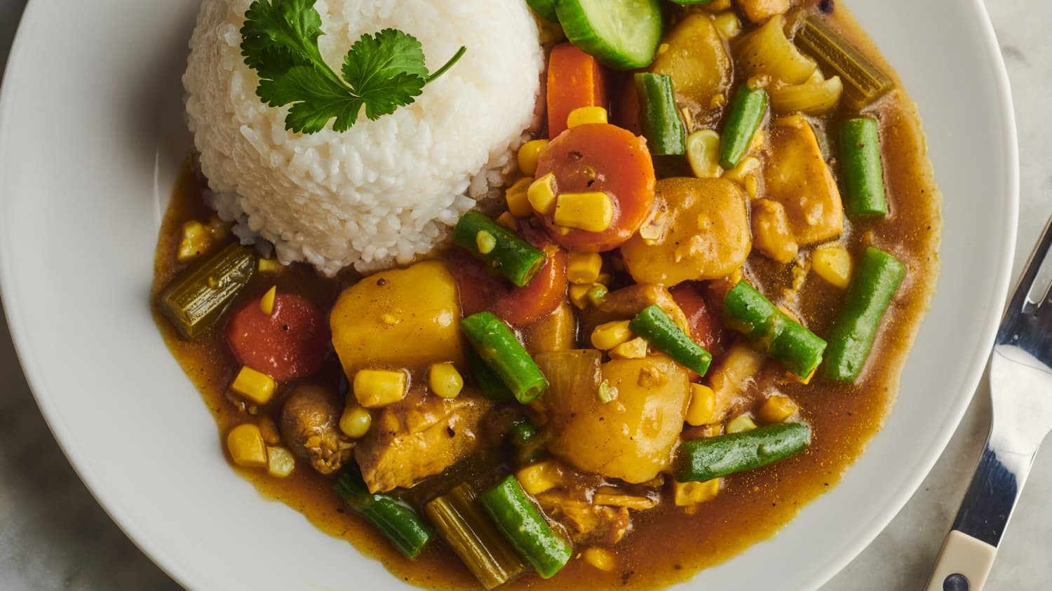 Image of Chicken and Vegetable Curry Rice