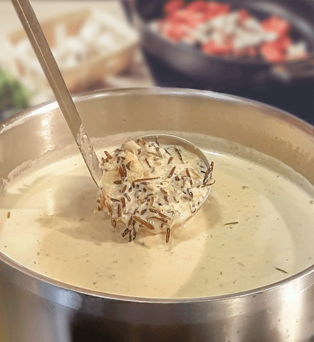 Wild Mushroom Soup with Wild Rice