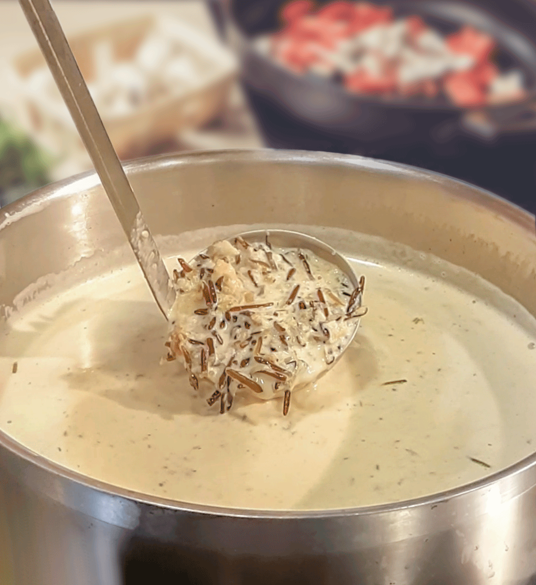 Image of Cream of Wild Mushroom Soup with Wild Rice