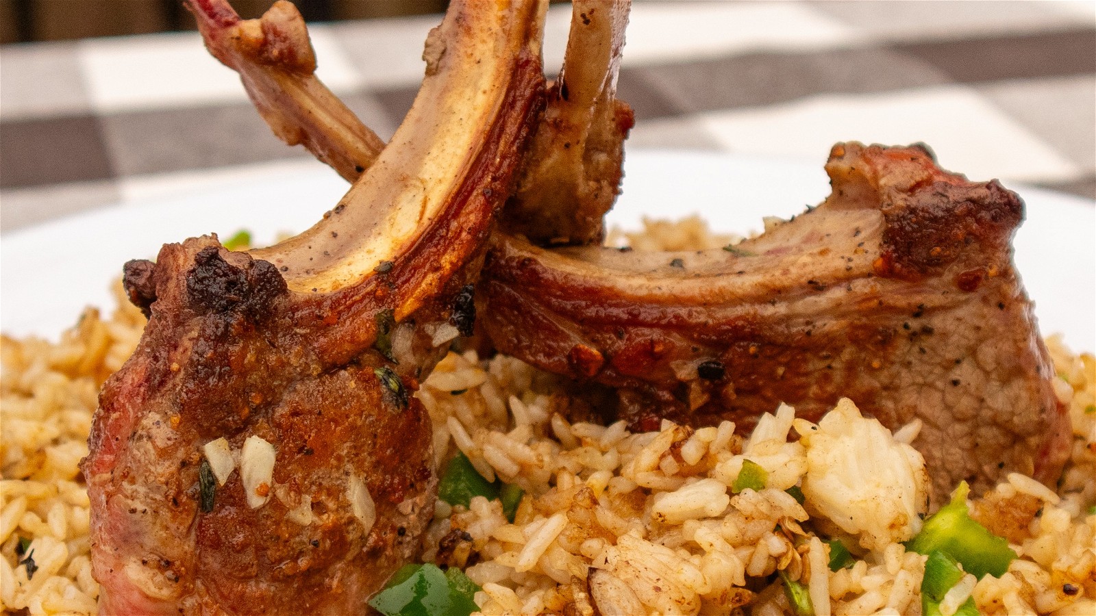 Image of Lamb Chops with Jalapeno Rice