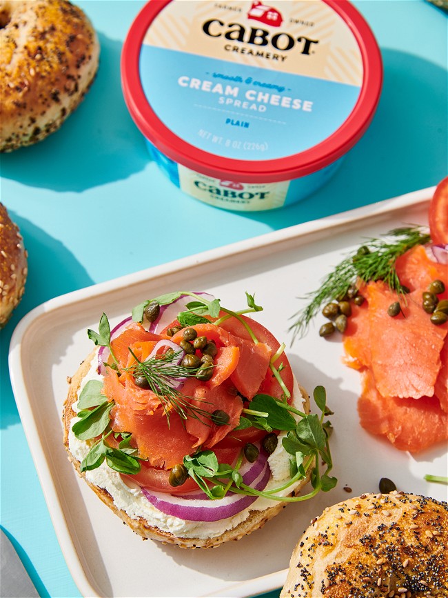 Image of Salmon & Cream Cheese Bagel Sandwich