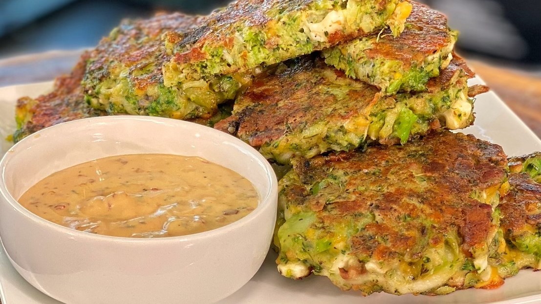 Image of Bacon Cheddar Broccoli Fritters