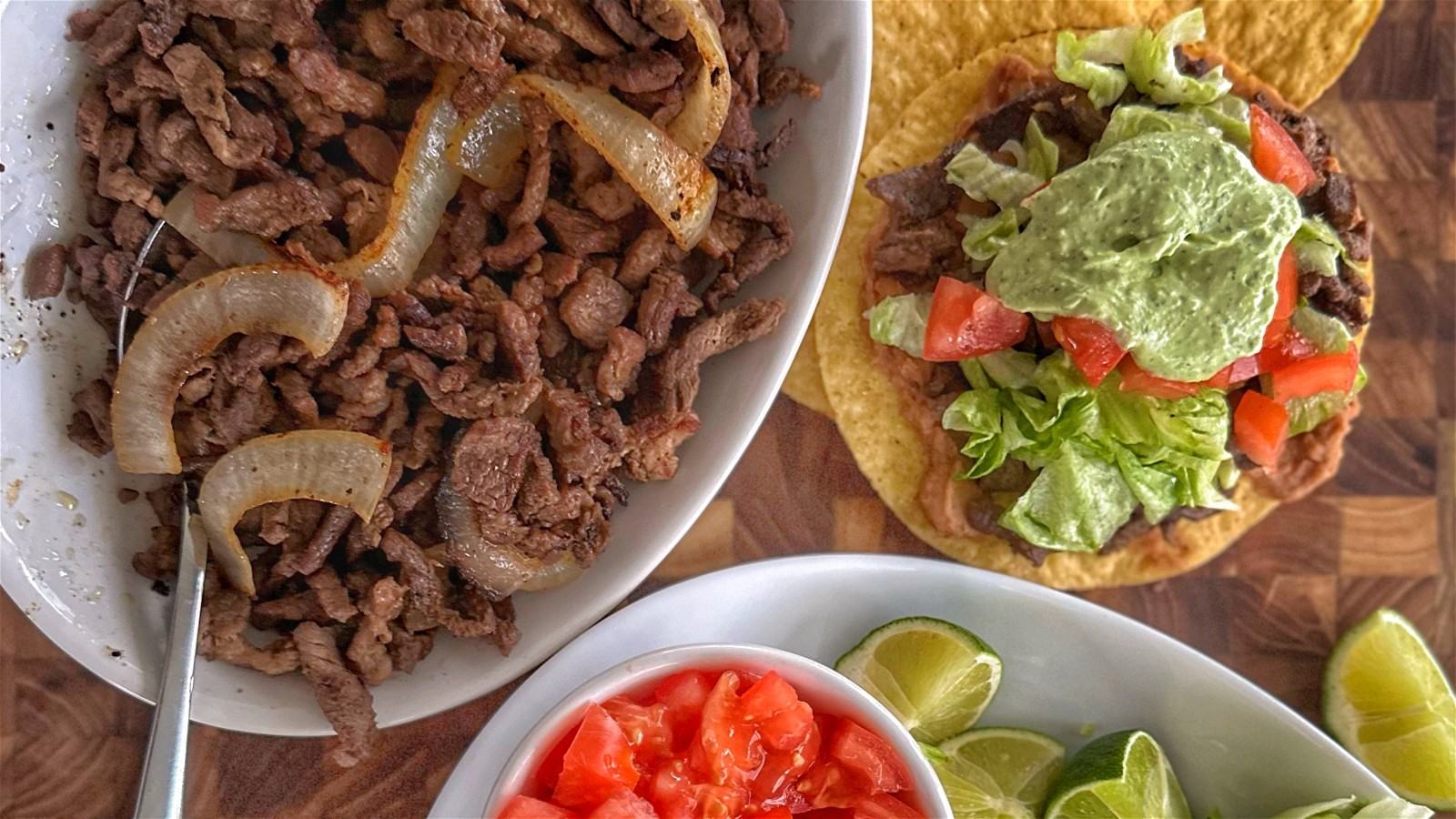 Image of Tostadas with Carne Picada