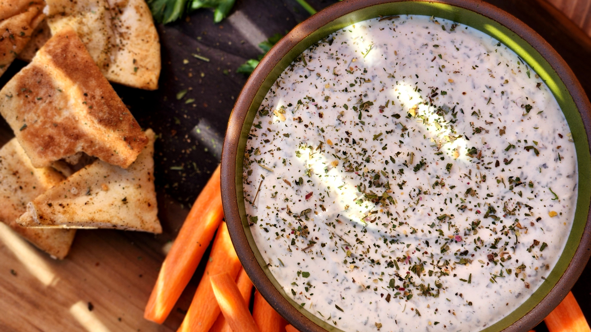 Cool and Creamy Wild Green Goddess Dip