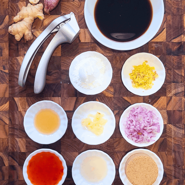 Image of Meanwhile combine the ingredients for the sauce in a small saucepan over medium heat, whisking until smooth and thickened, about 3-5  minutes.