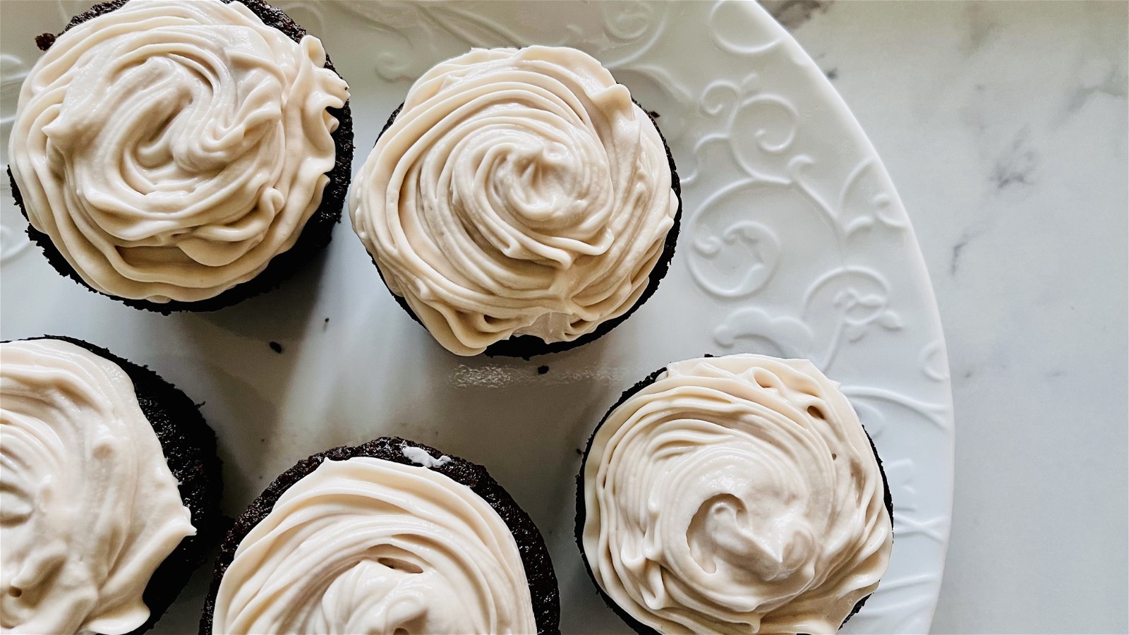 Image of Chocolate Cupcakes With Elderberry Cream Cheese Frosting