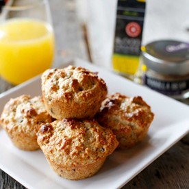CRANBERRY, PECAN & BLOOD ORANGE MUFFINS