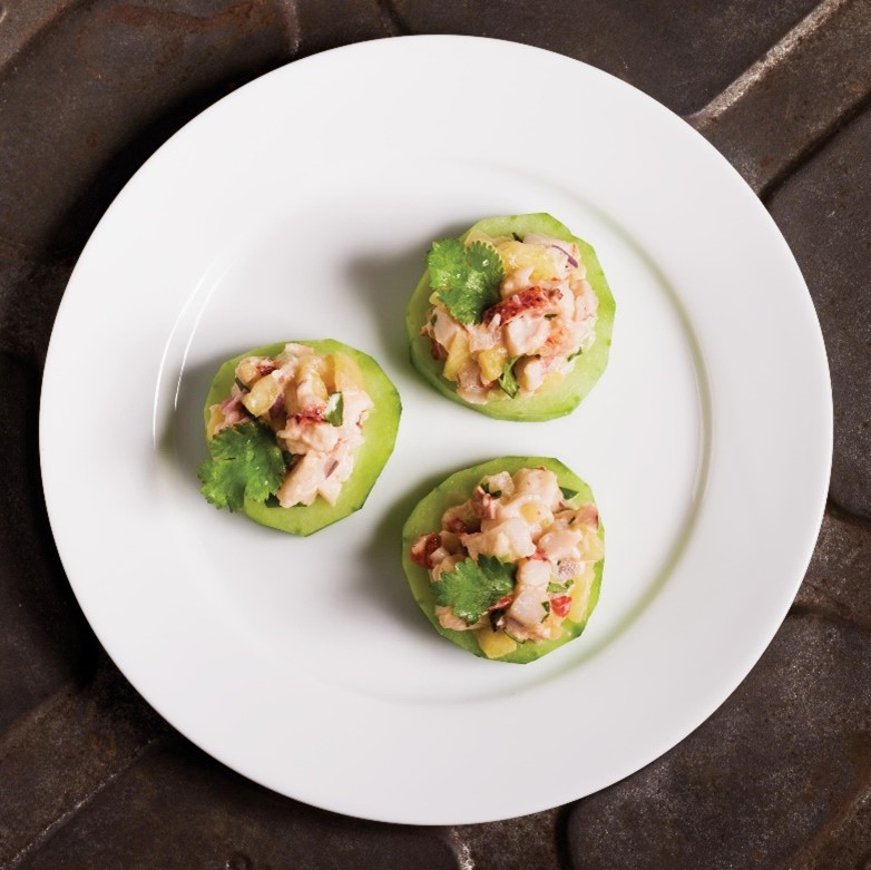 Cucumber Cups with Lobster Salad