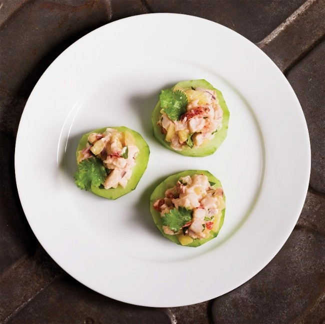 Image of Cucumber Cups with Lobster Salad