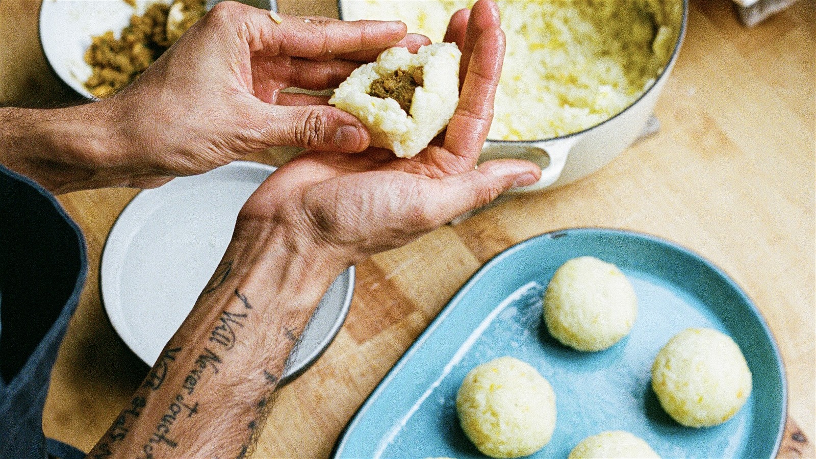 Image of  Persian Kobeh (Savory Saffron & Meat Rice Dumpling)