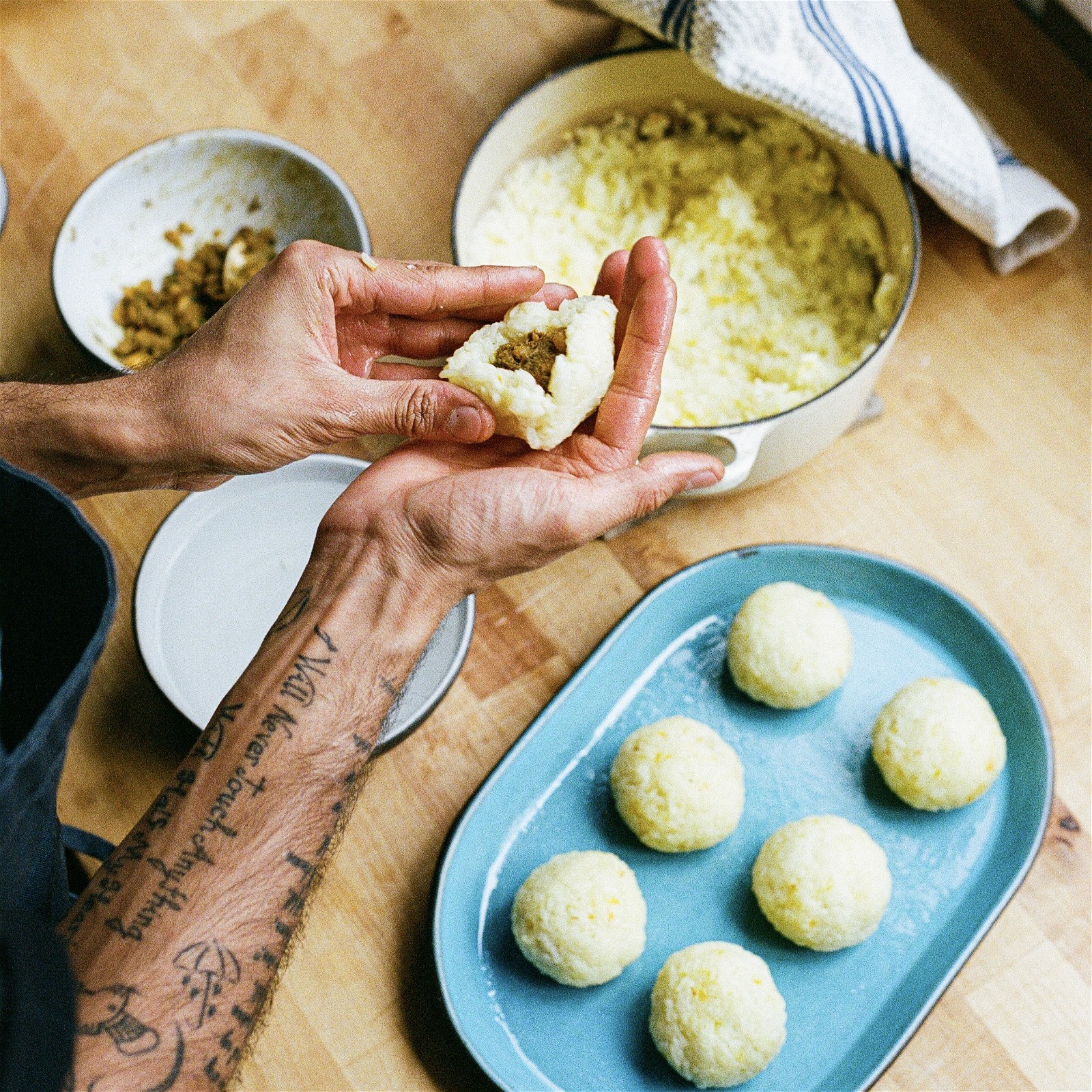 Image of  Persian Kobeh (Savory Saffron & Meat Rice Dumpling)