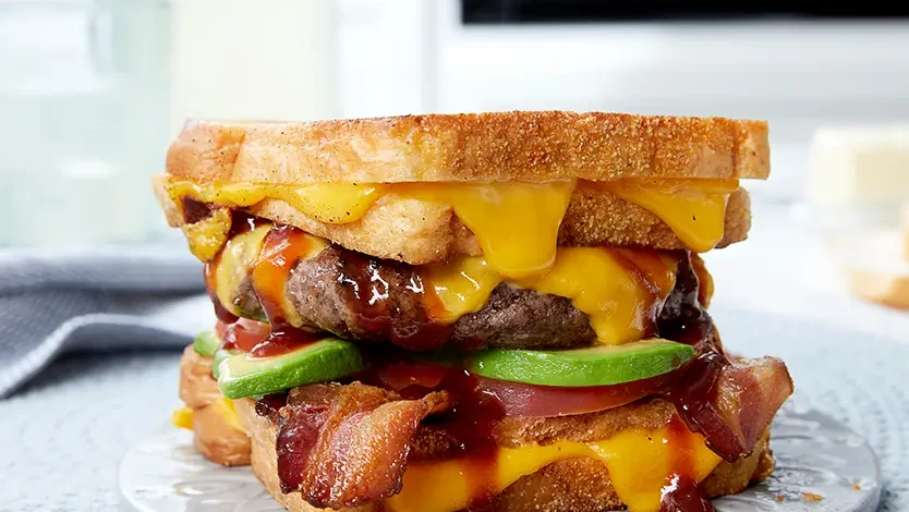 Image of Cooper® Grilled Cheese Burger with Grilled Cheese Bun? Why Yasss!