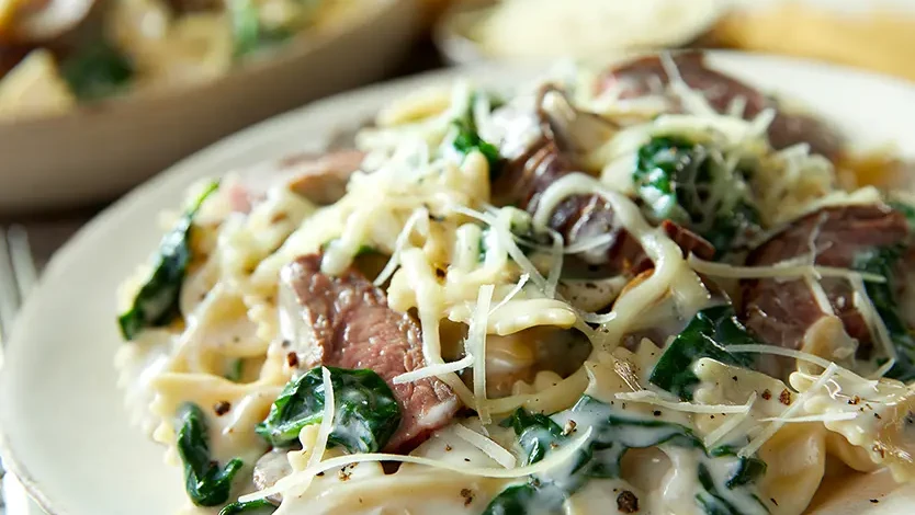 Image of Cooper® Bow Tie Pasta with Mushrooms and Cheesy Wine Sauce