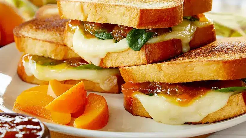 Image of Cooper® Sharp Apricot and Spinach Grilled Cheese Sandwich